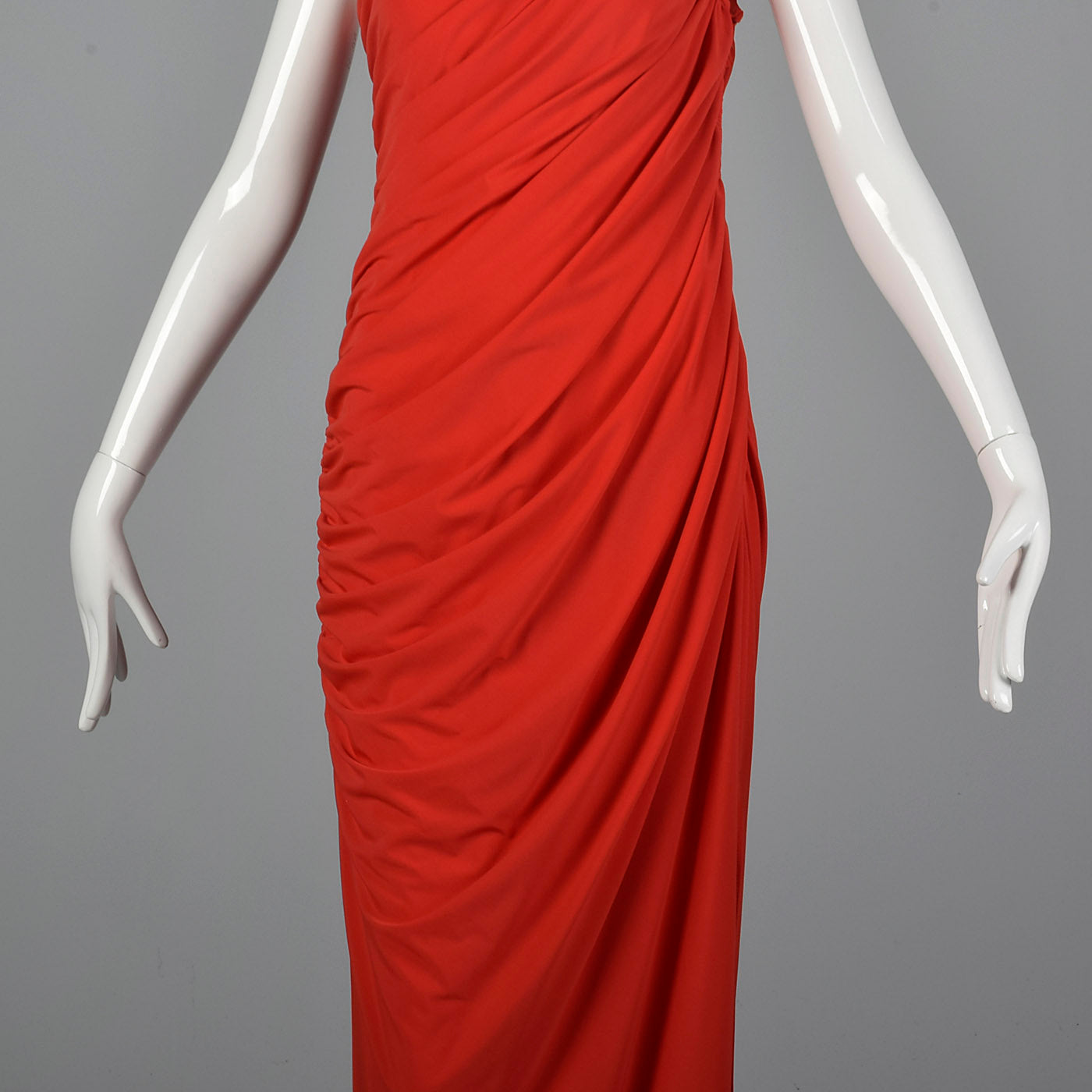 1980s Saks Fifth Avenue Red Bias Cut Dress