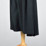 1950s Green and Black Sharksin Dress with Black Velvet Trim