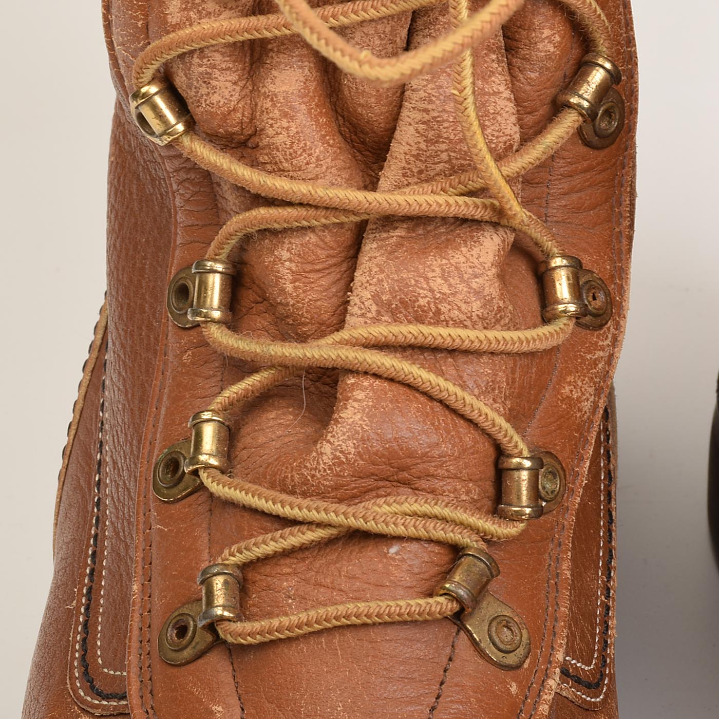 1960s Mens Deadstock Brown Work Boots