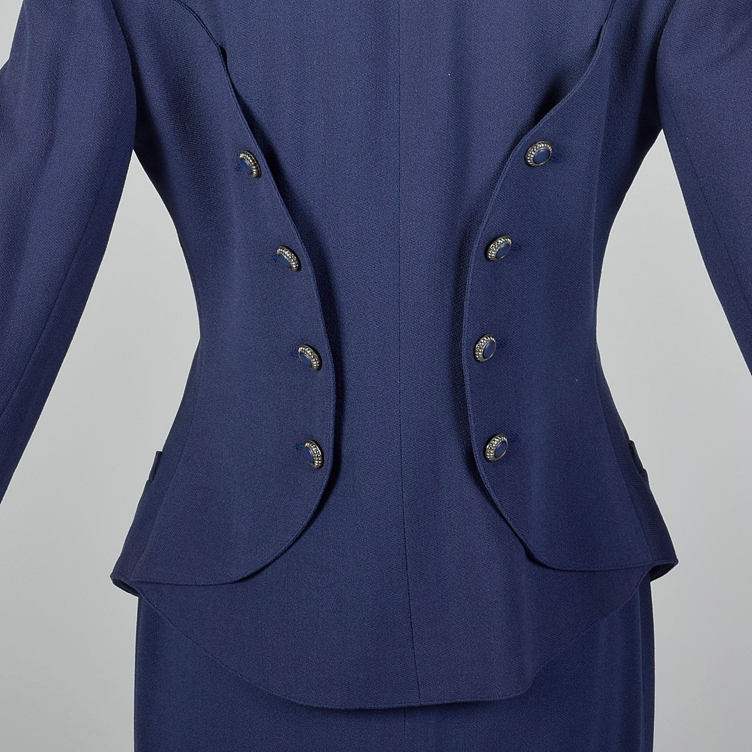 Small Karl Lagerfeld 1990s Blue Skirt Suit