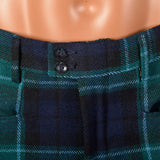 1970s Mens Deadstock Plaid Bell Bottom Pants