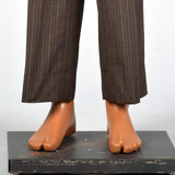 Large 1960s Brown Pinstripe Pants