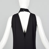 Small Galanos Late 1970s Minimalist Black Pencil Dress