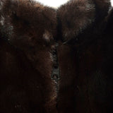 Large 1980s Coat Blackgama Real Mink Fur Oversized Zip Front Bomber Jacket Winter