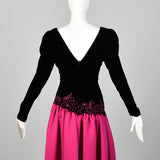 Large Pink 1980s Prom Dress