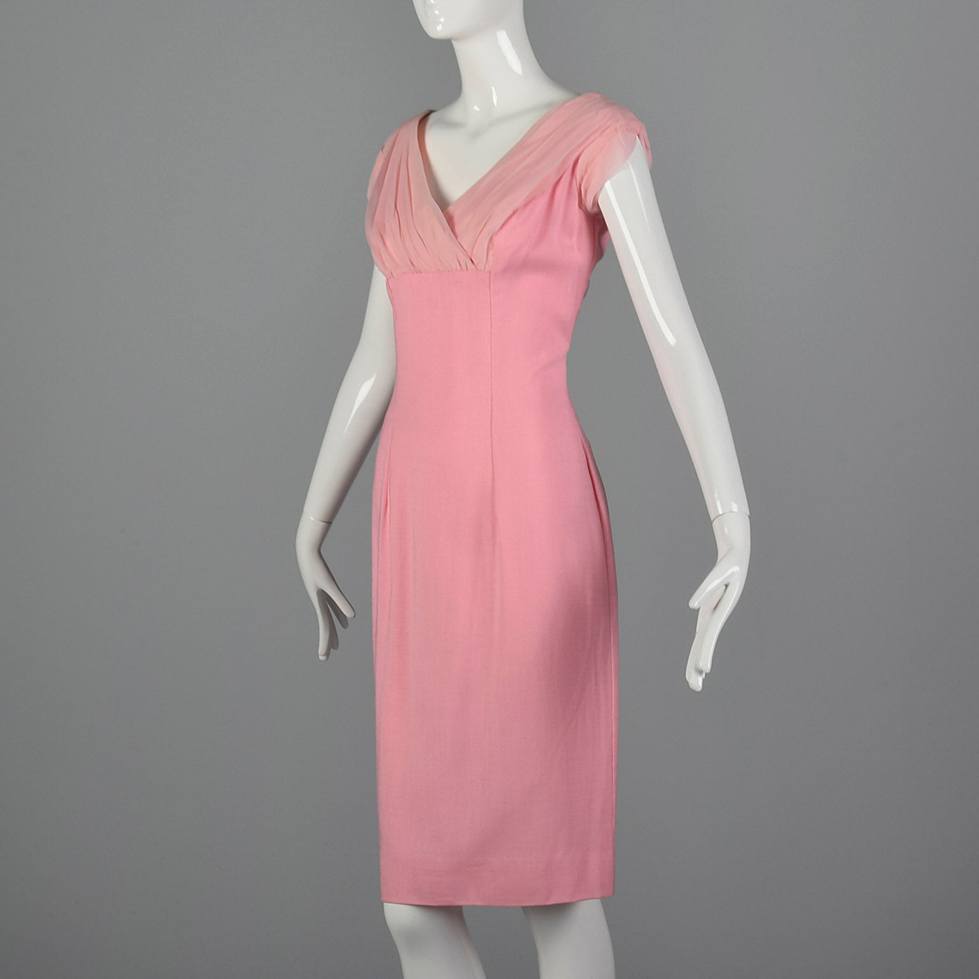 1960s Lilli Diamond Deadstock Pink Wiggle Dress and Jacket Set