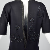 XS 1920s Black Beaded Dress