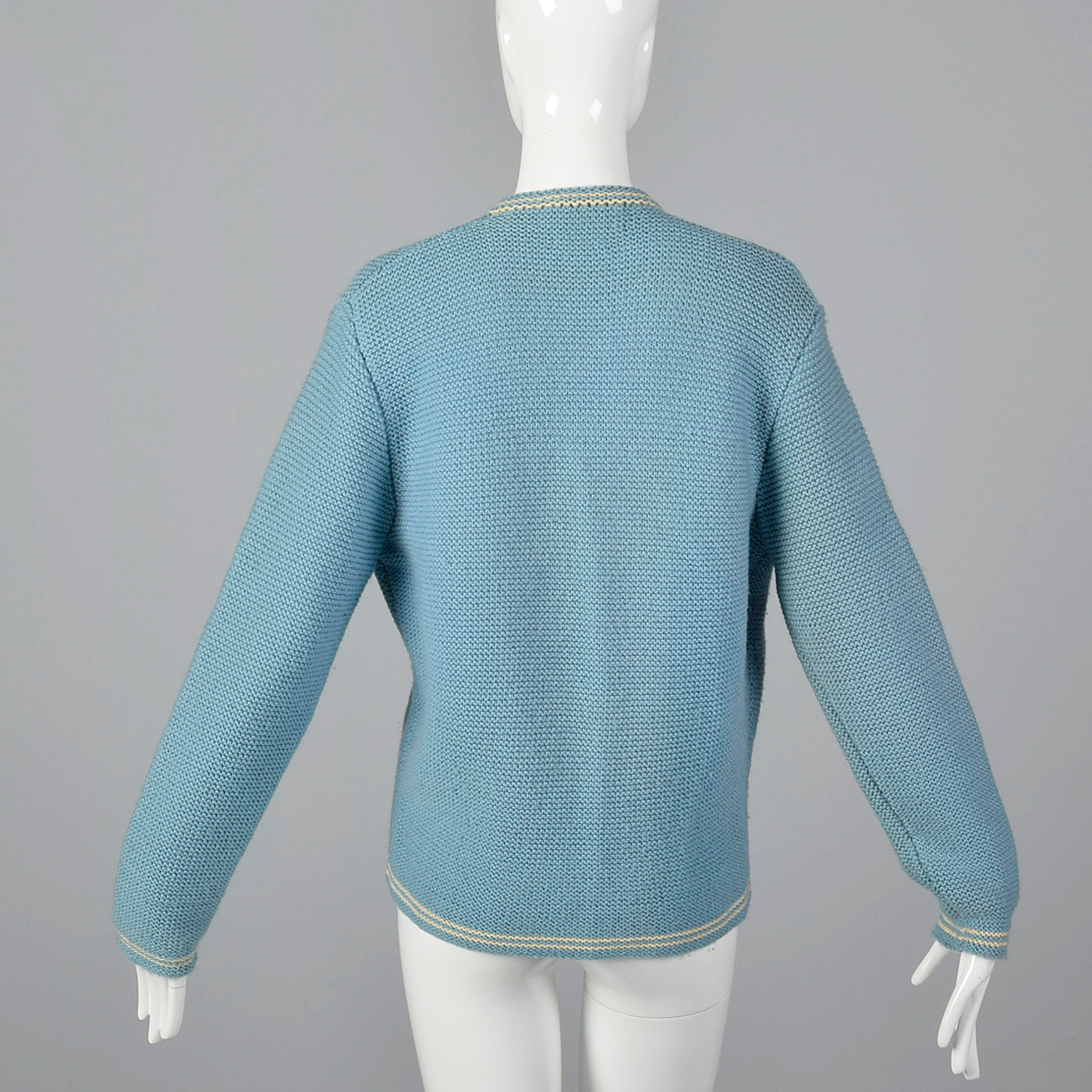 1960s Blue Zip Front Cardigan