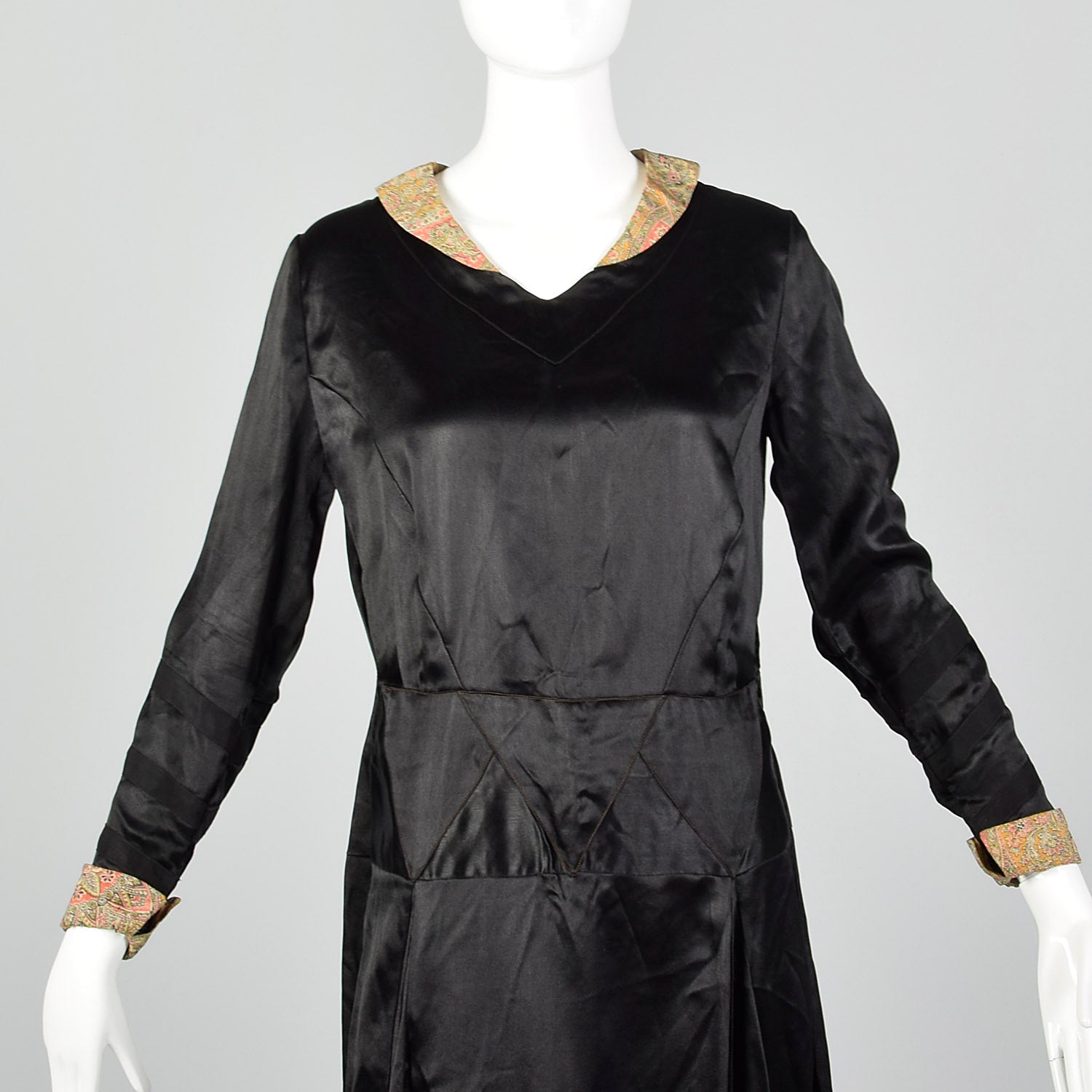 Small 1920s Liquid Satin Deco Dress