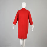 1960s Marshall Fields Lipstick Red Cashmere Coat