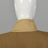 Medium 1980s Bill Blass Tan Striped Skirt Suit