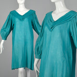1980s Byblos Teal Tunic Dress
