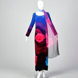 Small 1970s Velvet Maxi Tunic Dress