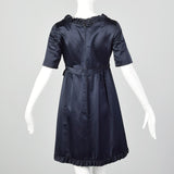 Medium 1960s Blue Satin Dress