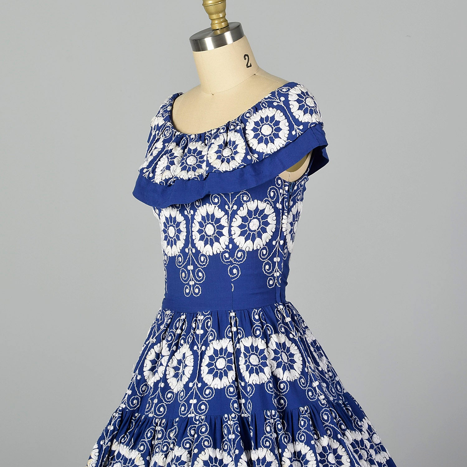 Unbranded 50s Blue Dress W/ Circle Skirt