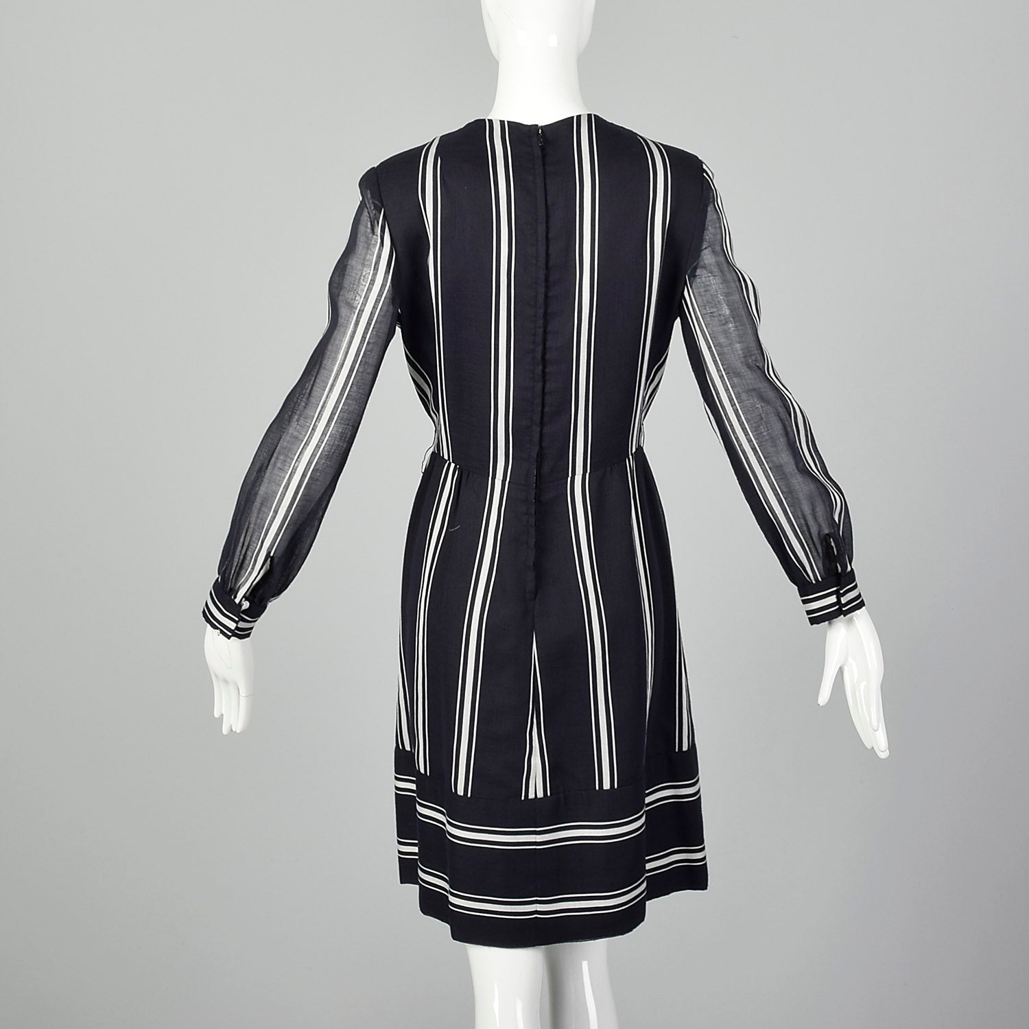 Large Suzy Perette Navy and White Striped Dress