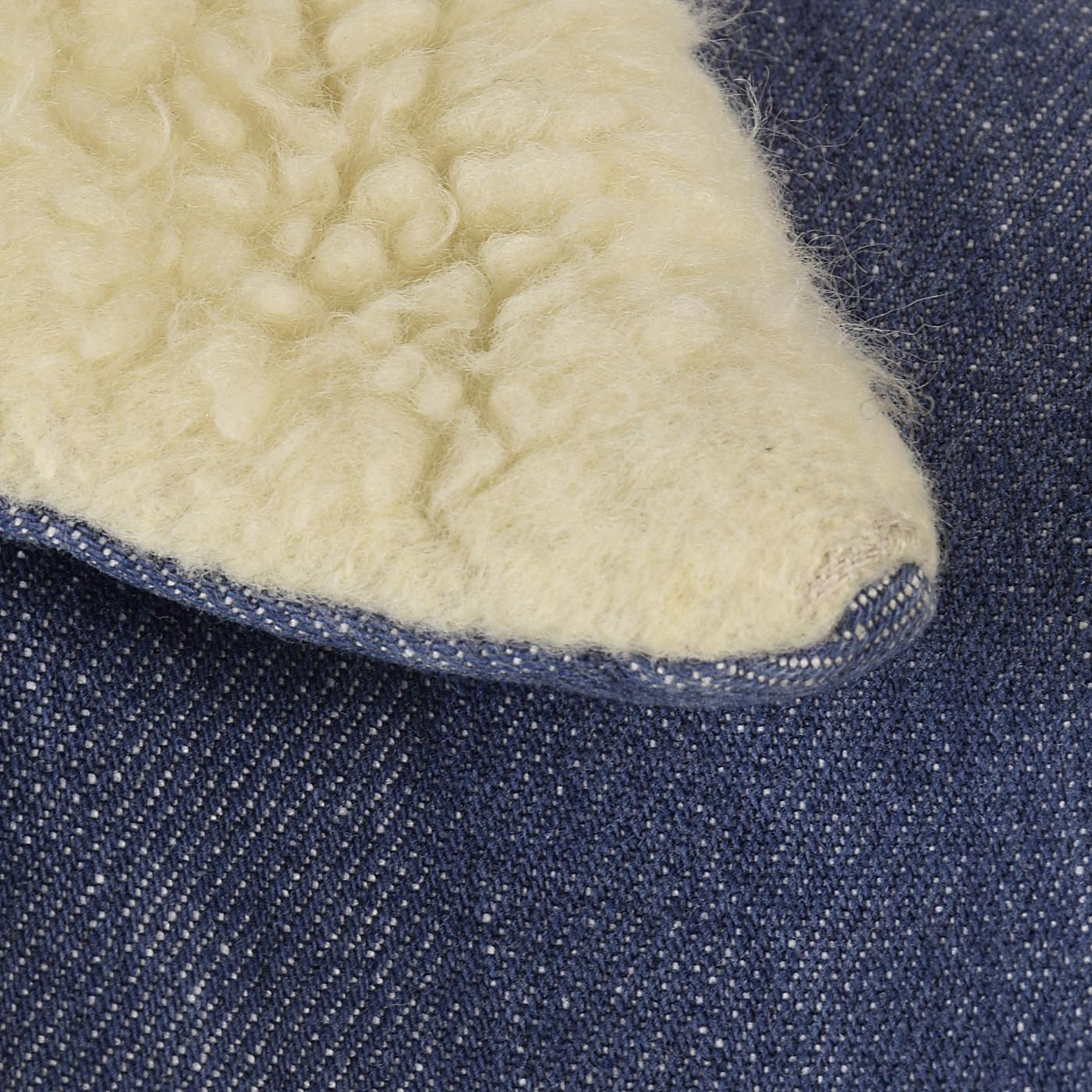 Mens 1960s Jean Jacket Faux Shearling Lining