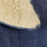 Mens 1960s Jean Jacket Faux Shearling Lining