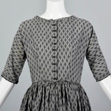 1950s Lanz Original Gray Dress with Black Trim
