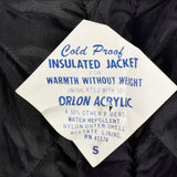 Small 1960s Deadstock Black Cold Proof Jacket