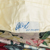 Small 1950s Alix of Miami Sleeveless Cotton Summer Fit & Flare Floral Print Day Dress