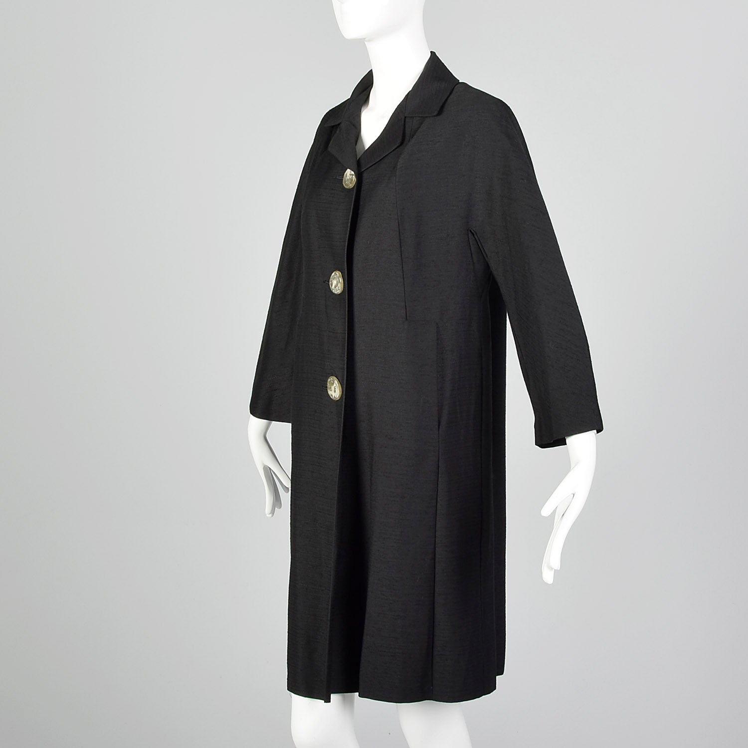 1960s Black Lightweight Jacket with Ribbon Stripe Lining