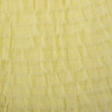 Small 1950s Creamy Yellow Formal Dress Evening Gown Full Length Layered Ruffle Wedding Prom