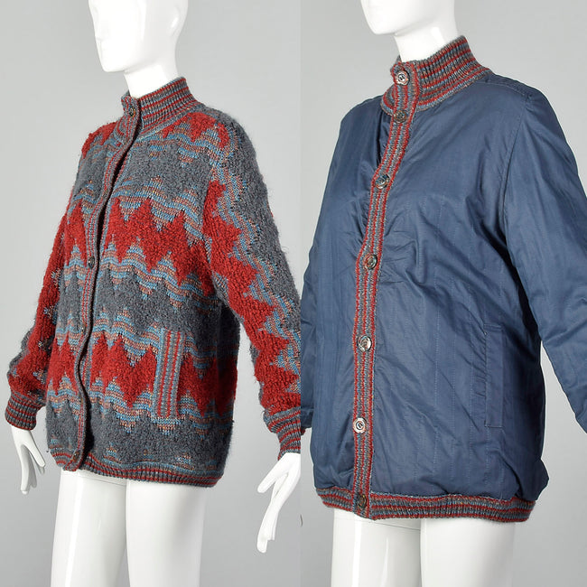 Medium 1970s Reversible Sweater Jacket
