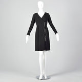 1960s Roger Milot Black Dress