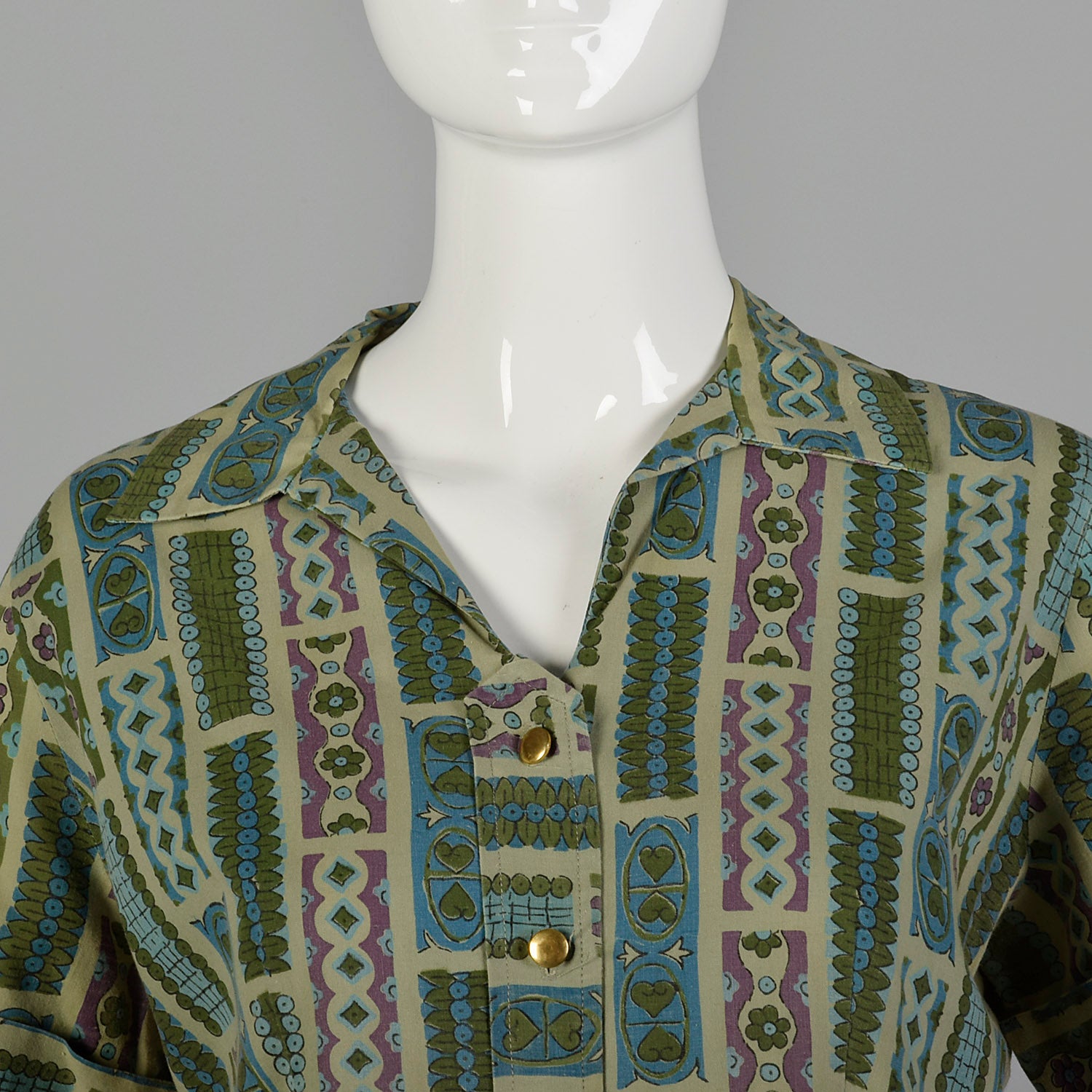 XL-XXL 1950s Green Day Dress