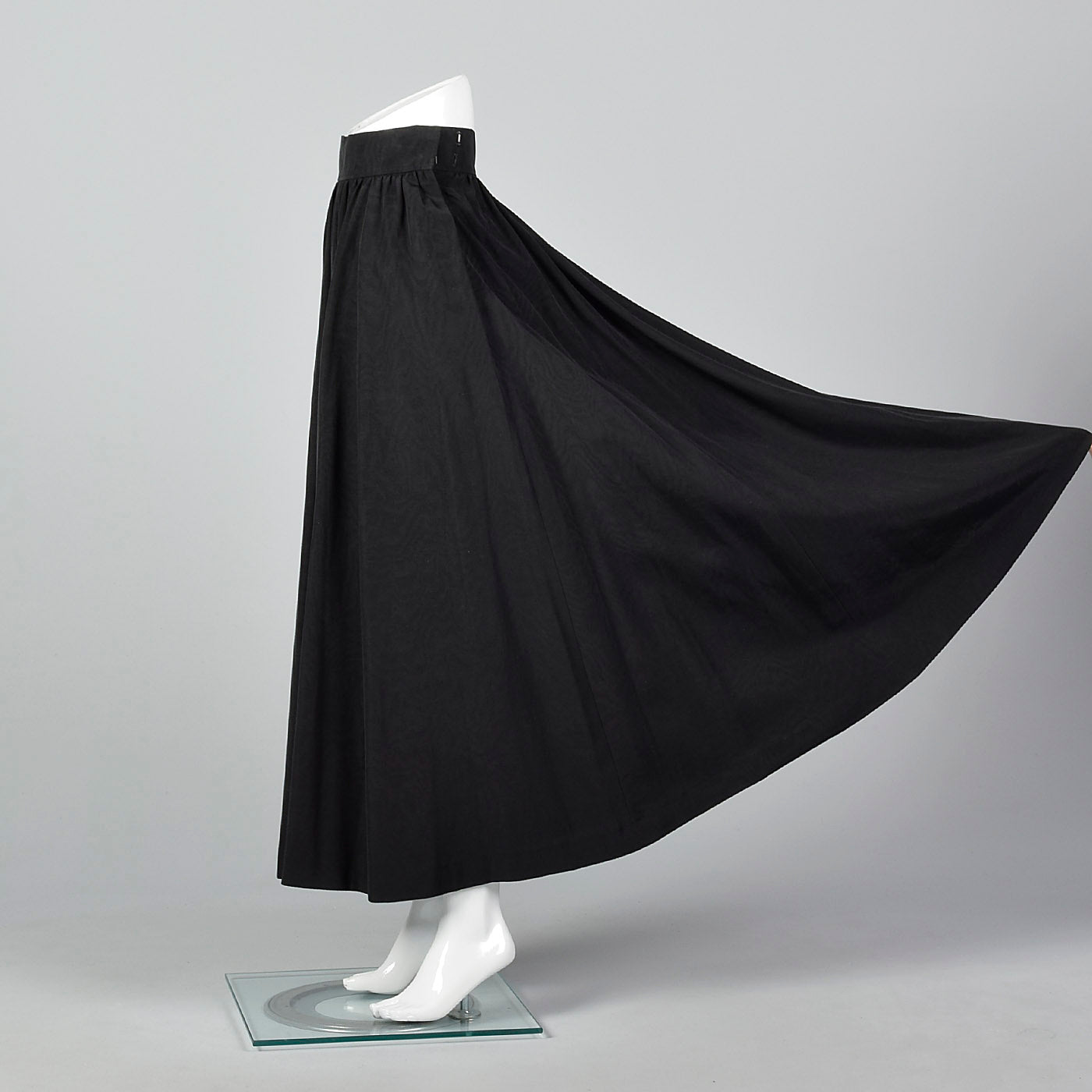 Yves Saint Laurent Rive Gauche Full Black Maxi Skirt