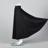 Yves Saint Laurent Rive Gauche Full Black Maxi Skirt