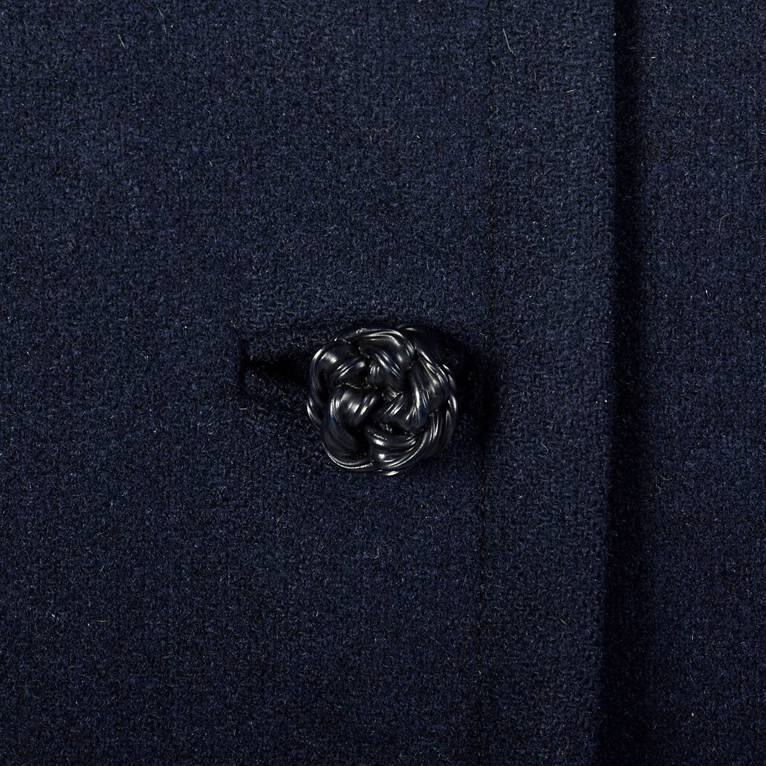 XXS 1950s Navy Blue Princess Coat Hourglass Coat Dress Winter Weight Wool