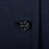 XXS 1950s Navy Blue Princess Coat Hourglass Coat Dress Winter Weight Wool