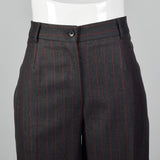 1990s Dolce & Gabbana Gray Trousers with Red Pinstripe