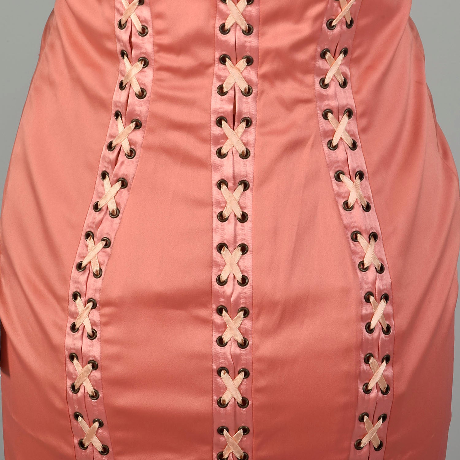 Small Just Cavalli Pink Corset Dress Sexy Strapless Satin NWT