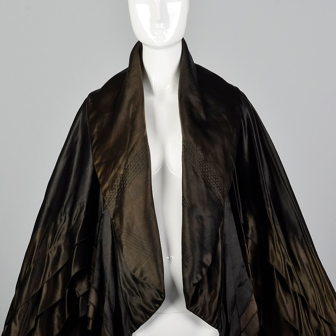 1920s Art Deco Layered Silk Cape