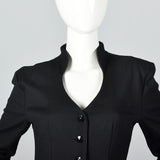 1980s Black Wide Leg Jumpsuit