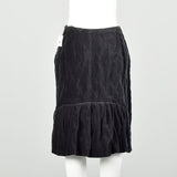 Medium 2005 Skirt Lanvin Winter Collection Zip Side Grey Velvet Ruffle