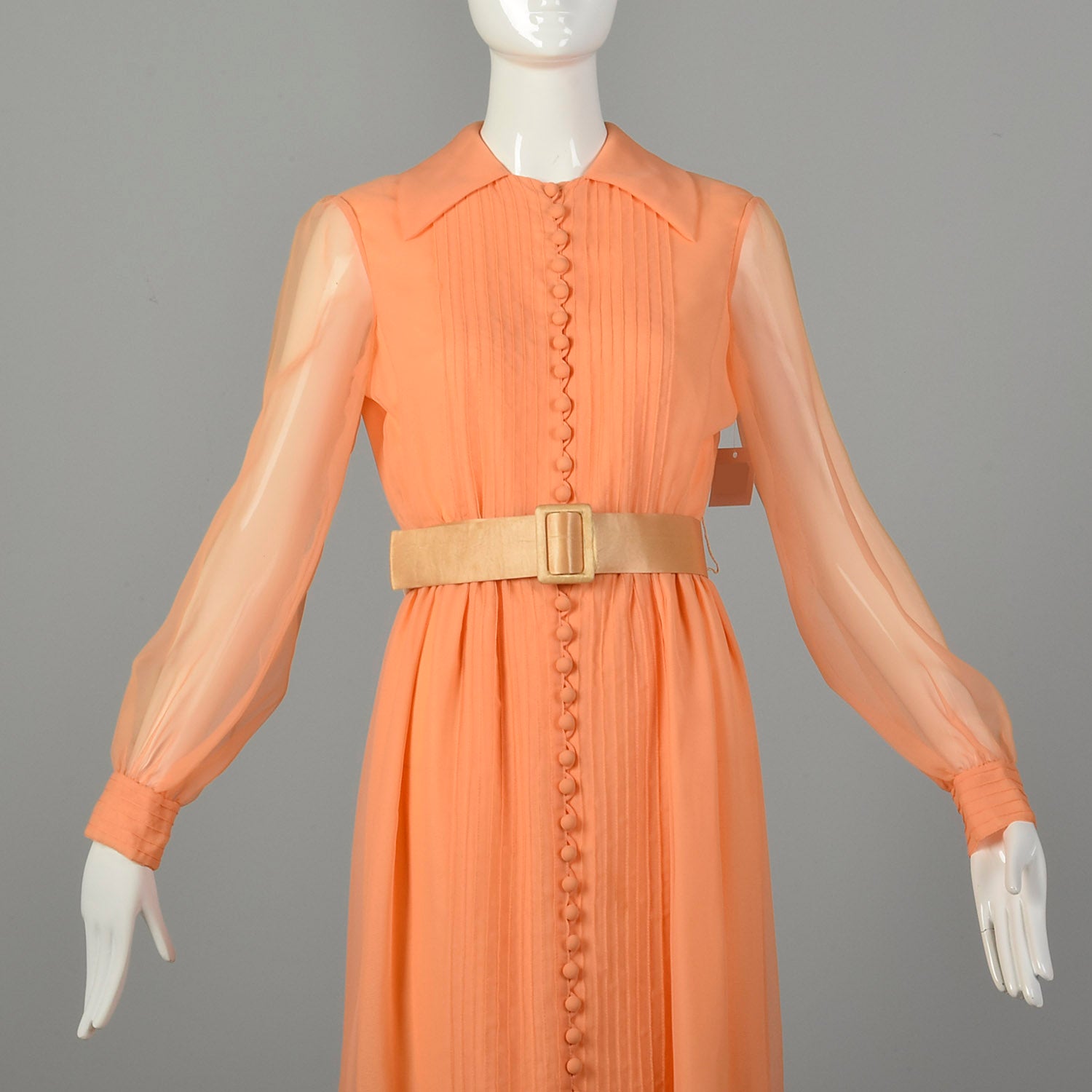 XS 1970s Teal Traina Evening Dress Modest Maxi Dress