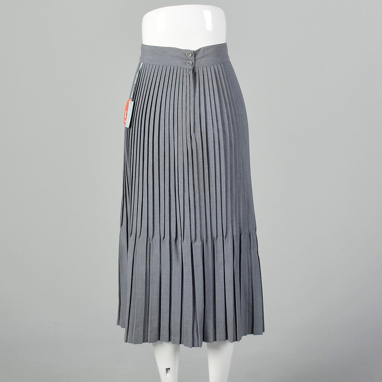 Small 1950s Gray Burlington Mills Pleated Skirt