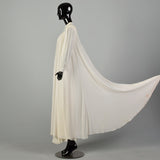 Small 1930s Silk Peignoir Set Bias Cut Nightgown Honeymoon Lingerie