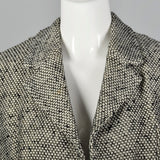1960s Black and White Tweed Skirt Suit