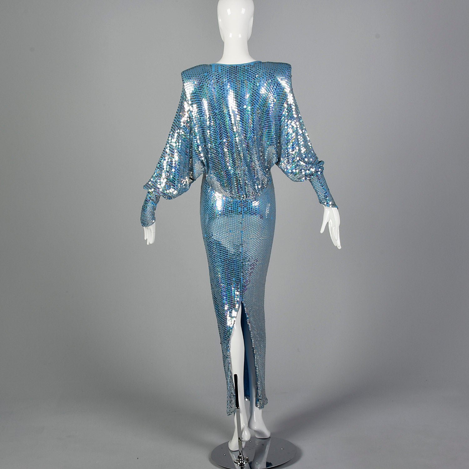 XXS-Small Mark Bouwer 1980s Iridescent Sequin Dress