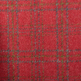 Medium 1960s Coat Red Tweed Wool Plaid Winter Jacket Velvet Collar