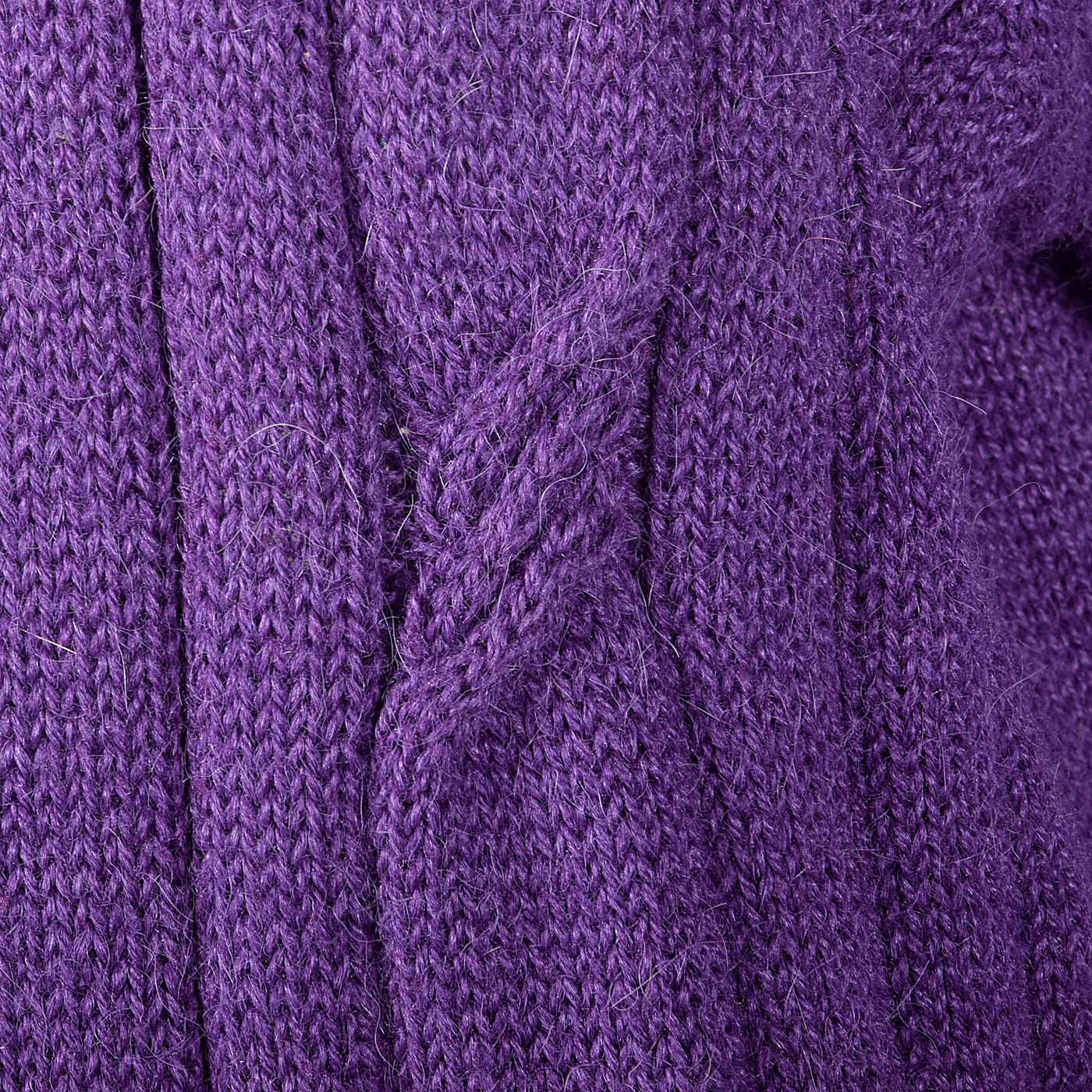 1980s Bottega Veneta Purple Mohair & Silk Blend Cable Knit Sweater