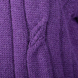 1980s Bottega Veneta Purple Mohair & Silk Blend Cable Knit Sweater