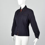 1950s Red and Navy Reversible Jacket with Pockets