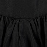 1950s Black Dress with Full Circle Skirt and Patch Pockets
