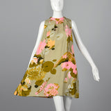 1960s Novelty Frog Print Dress